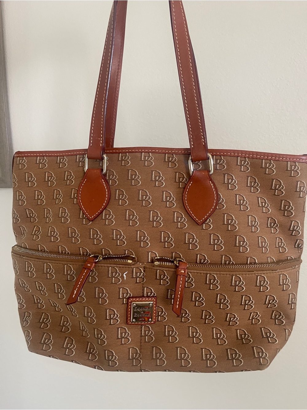 Dooney & Bourke monogram brown tote bag classic quiet luxury